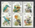 Птицы, Венгрия 1990 г, 6 марок