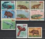 Вымершая Фауна, Польша 1966 год, 9 гашёных марок.