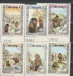 Доисторические Люди, Куба 1967 год, 7 гашёных марок