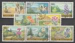 Цветы, Монголия 1969 год, 8 гашёных марок