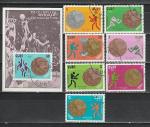 Медалисты Олимпиады в Мюнхене, Куба 1973 год, 7 гашёных марок + блок.