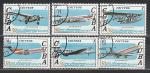 Самолеты, Куба 1979 год, 6 гашёных марок