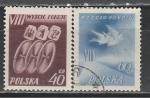 Велогонка Мира, Польша 1955 год, 2 гашеные марки