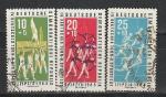 Спорт, ГДР 1963 г, 3 гашеные марки