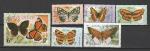 Лаос 1982 г, Бабочки, 6 гашёных марок 