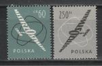 Планеризм, Польша 1958 год, 2 марки. наклейки