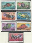 100 лет UPU, Монголия 1974 год, 7 гашёных марок