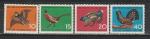 Птицы, ФРГ 1965 год, 4 марки