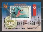 Гимнастика, КНДР 1981 год, гашёный блок