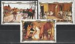 Живопись, Эдгар Дега, КНДР 1984 год, 3 гашёные марки