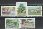 Ландшафты, КНДР 1973 год, 5 гашёных марок