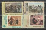Живопись, 58 лет Ким Ир Сену, КНДР 1970 год, 4 гашеные марки.