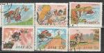 Сказки, КНДР 1973 год, 6 гашёных марок