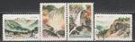 Ландшафты, Водопады, КНДР 1973 год, 4 гашёные марки