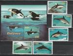 Куба 2004, Дельфины, 5 марок + блок