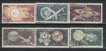 Космос, ЧССР 1963 год, 6 гашёных марок