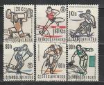 Спорт, ЧССР 1963 год, 6 гашеных марок