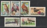 Птицы, ЧССР 1965 год, 6 гашёных  марок