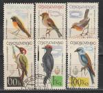 Птицы, ЧССР 1964, 6 гаш. марок