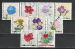 Цветы, Польша 1967 год, 9 гашеных  марок