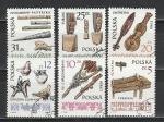 Музыкальные Инструменты, Польша 1985 год, 6 гашёных марок