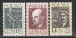 В. Ленин, Польша 1962 год, 3 марки