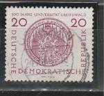500 лет Грасвальдскому Университету, ГДР 1956, 1 гаш. марка