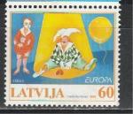 Латвия 2002 г, Европа, Цирк, 1 марка С.