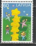Латвия 2000 г, Европа, Звезды, 1 марка 