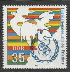 Международный Год Мира, ГДР 1986, 1 марка