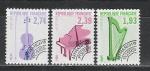 Стандарт, Музыкальные Инструменты, Франция 1990 г, 3 марки