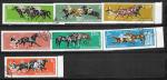 Скачки и лошади. Венгрия 1961 год. 7 гашеных марок.