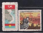 Вьетнам 1964 год. 10 лет вступления в силу Женевского Соглашения. 2 гашеные марки