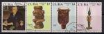 Куба 1981 год. 100 лет со дня рождения ученого Фернандо Ортиса. Африканские статуэтки. 5 гашеных марок