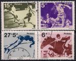 Польша 1983 год. Летние Олимпийские Игры в Москве в 1980 году. ЧМ по футболу в Испании в 1982 году. 4 гашеные марки