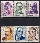 Польша 1983 год. Композиторы, писатели, ученые. 6 гашеных марок