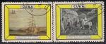 Куба 1965 год. Музеи почты. Картины. 2 гашеные марки