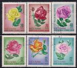 Вьетнам 1968 год. Розы. 6 гашёных марок