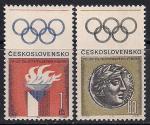 ЧССР 1966 год. 70 лет со дня основания Олимпийского Комитета Чехии. 2 марки