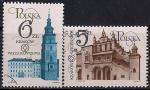 Польша 1963 год. Ратуша в городе Кракове. 2 гашеные марки