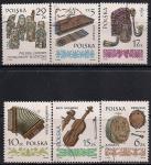 Польша 1983 год. Музыкальные инструменты. 6 гашеных марок