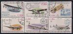 Куба 1977 год. 50 лет авиапочте. 6 гашеных марок