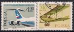 Польша 1975 год. 50 лет польской авиации. 2 гашеные марки