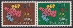 Исландия 1961 год. Европа СЕПТ. 2 марки