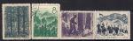 Китай 1958 год. Использование лесных ресурсов. 4 гашёные марки