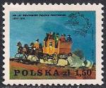 Польша 1974 год. 100 лет Почтовому Союзу. Марка (гашёная)