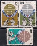 Куба 1974 год. Чемпионат мира по боксу в Гаване. 3 гашеные марки