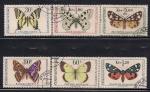 ЧССР 1966 год. Бабочки. 6 гашеных марок