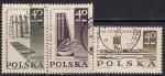 Польша 1967 год. Памятники жертвам Великой Отечественной войны. 3 гашеные марки