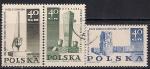 Польша 1967 год. Памятники жертвам Великой Отечественной войны. 3 гашеные марки